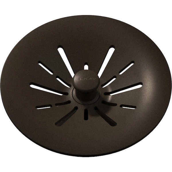Quartz Perfect Drain 3-1/2" Removable Polymer Basket Strainer and Rubber Stopper Mocha